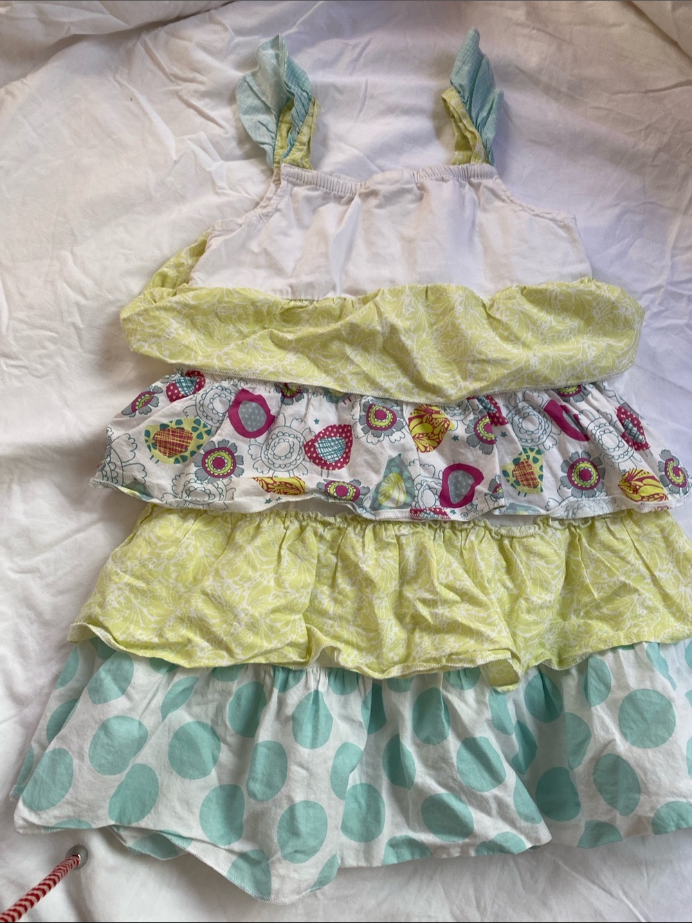 naartjie Kids Cream Top with Teal Logo Tag - Picture 2 of 6
